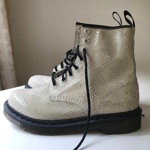 Off- White Snakeskin Doc Martens